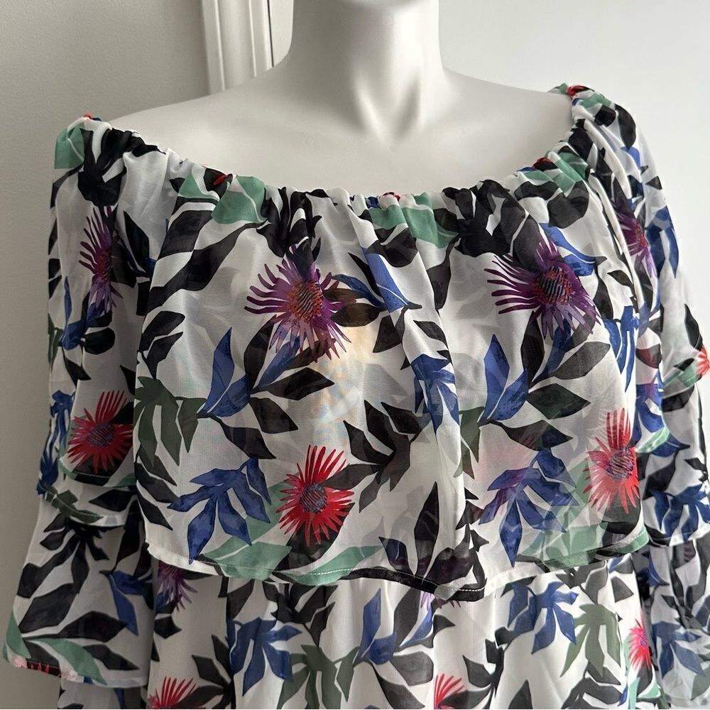 Floral Off-Shoulder Dress, Size 22, ELOQUII - Picture 3 of 7